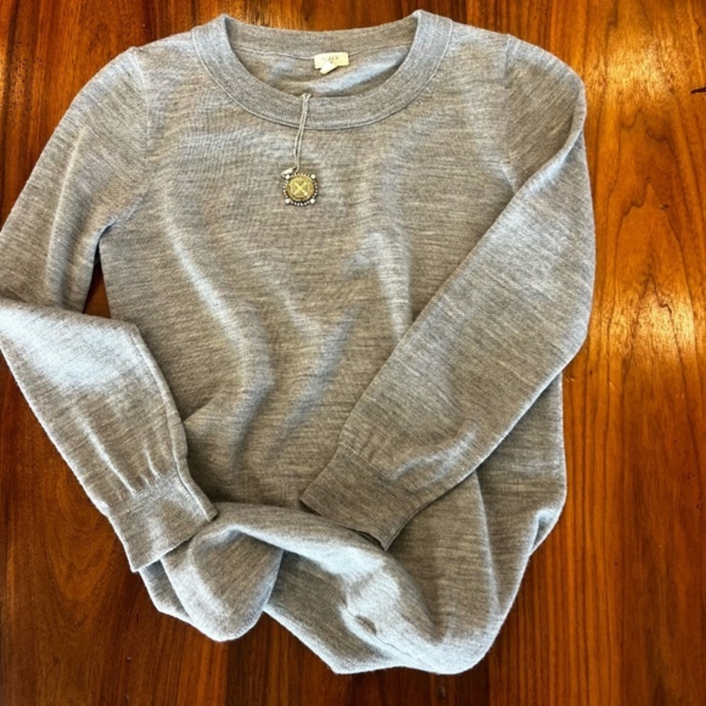 J. Crew Merino Wool Tippi 3/4 Sleeve Crew Neck Sweater XXS